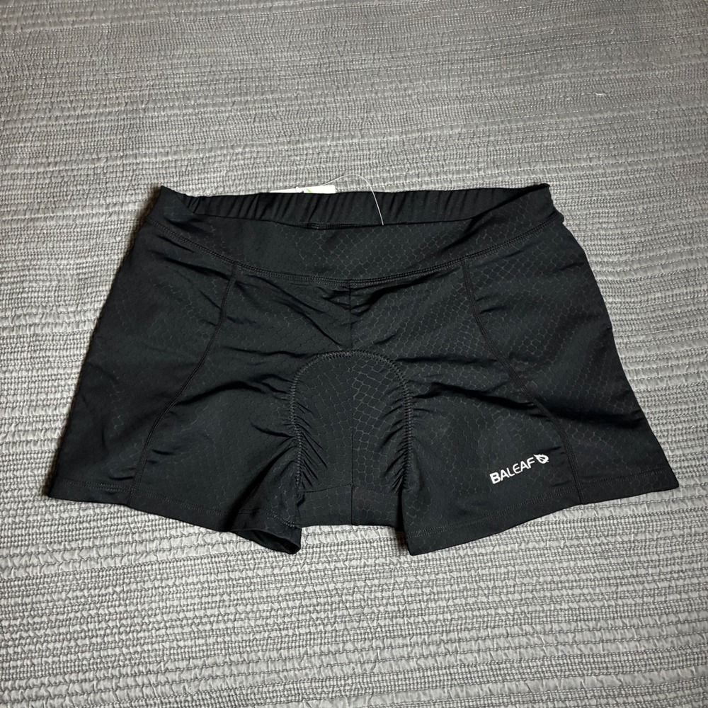 Baleaf Padded Cycling Shorts Womens XL Black Honeycomb Bike Shorts NWT New